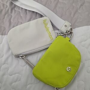 lululemon athletica Green and White Wristlet Duo